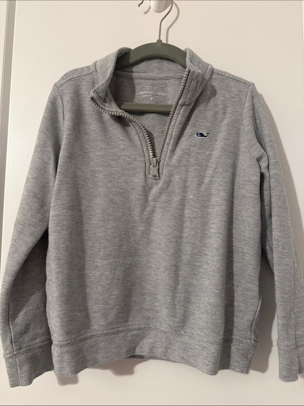 Vineyard Vines Light Gray Half-Zip Pullover Sweater